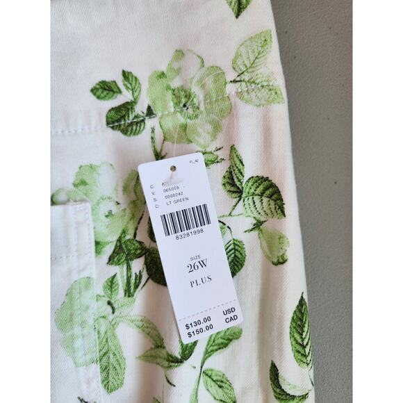 NWT Maeve The Colette Cropped Wide-Leg Linen Pants Size Plus 26W Green #7F401 - Picture 6 of 10